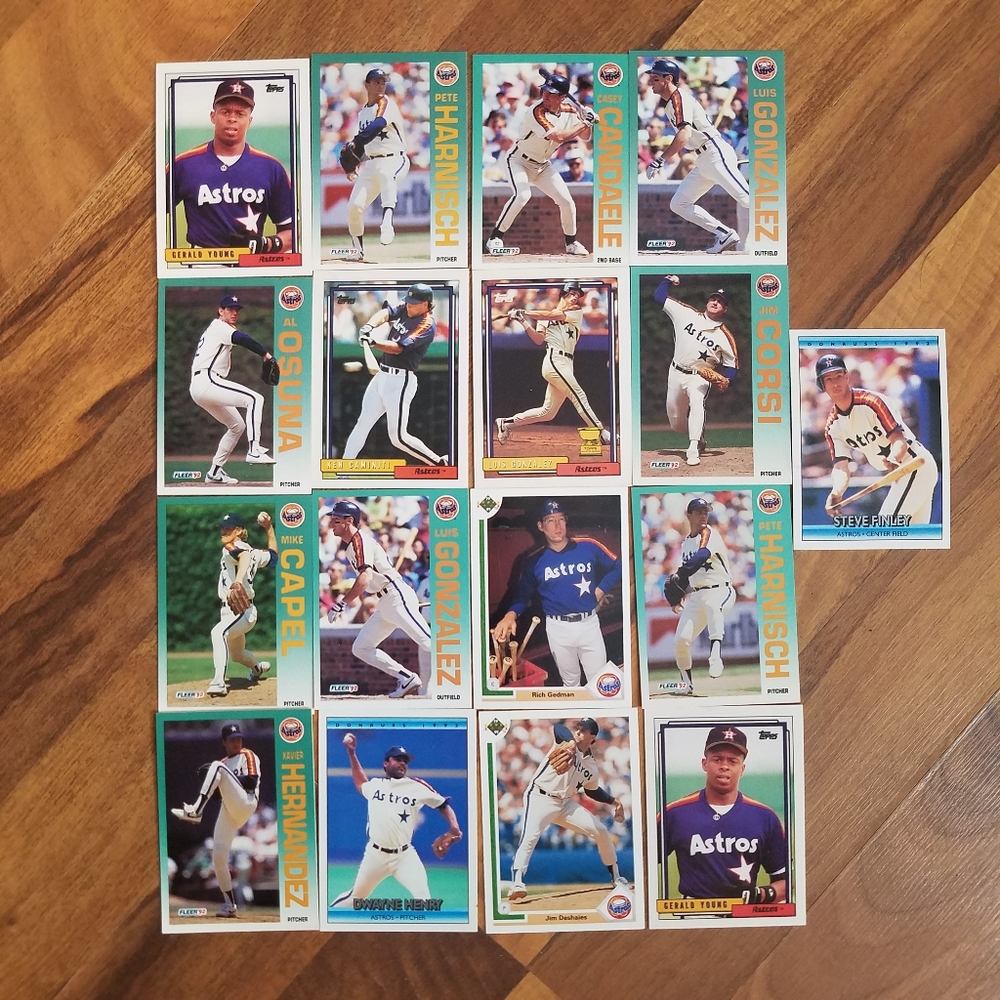 1990s Random 17 Card LOT All Houston Astros (no duplicates) Bin15